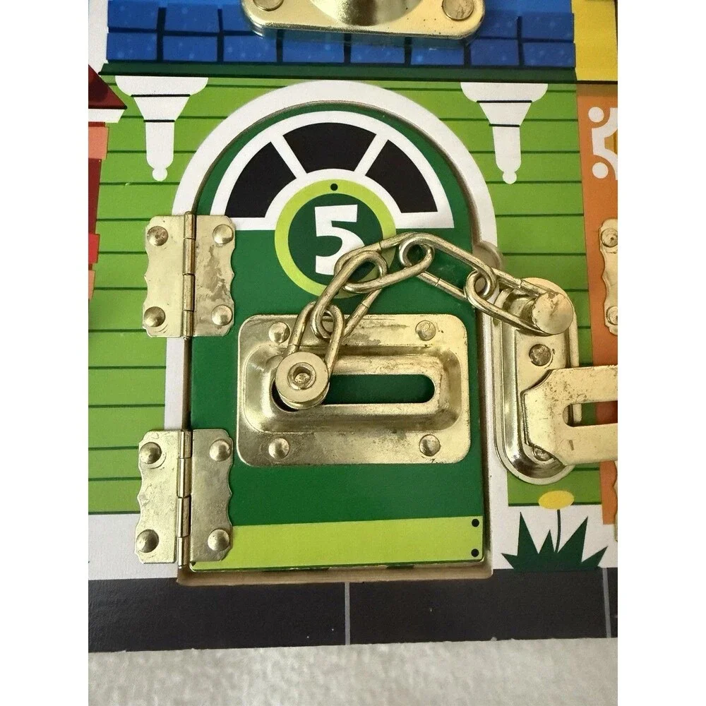 Melissa & Doug Latches Board Kids Wooden Montessori Learning Activity Toy